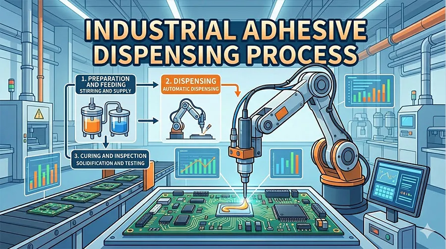industrial glue dispensing machine process